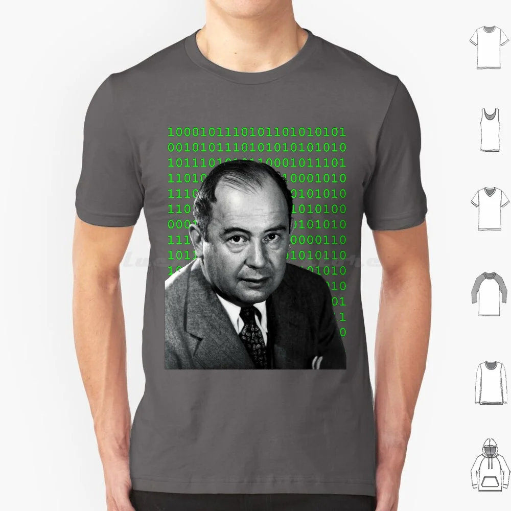 John Von Neumann T Shirt Big Size 100% Cotone Neumann John Von Neumann Von Neumann Software Computer Computer Science Binario