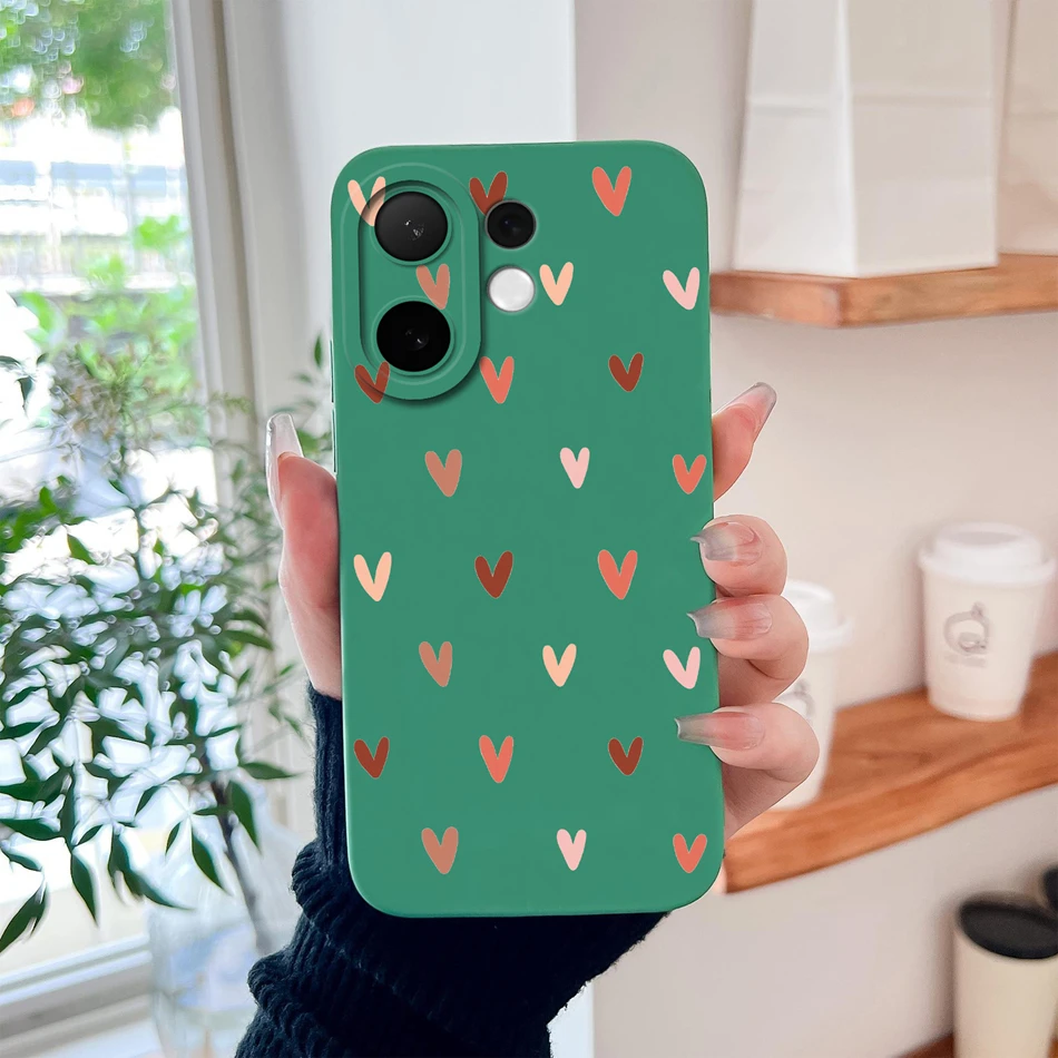 Fashion Heart Butterfly Phone Back Cover - Full Protection Soft Liquid Silicone Bumper