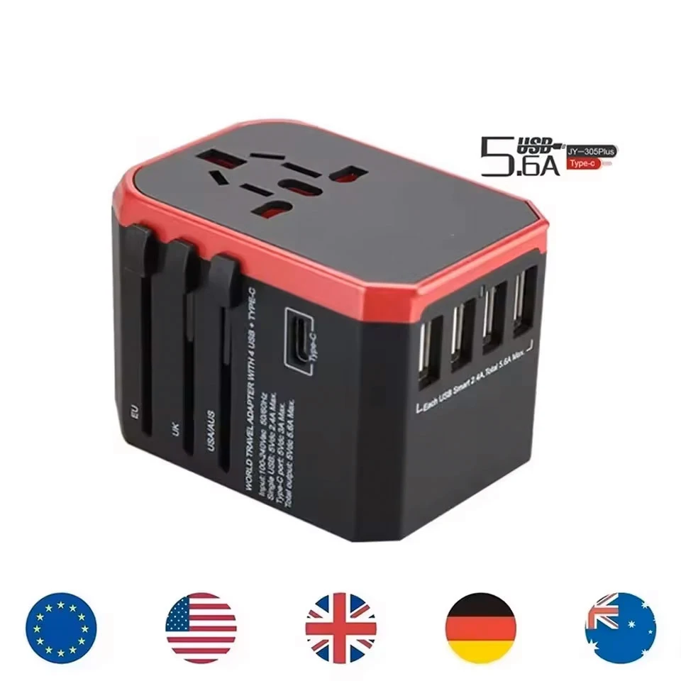 Universal Travel Adapter with USB Type C Charger - International Plug