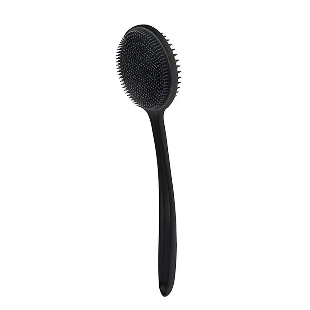 Double-Sided Silicone Back Scrubber Long Handle Long Handle Body Bath Brush Mud Back Scrubber Shower Massage Exfoliation Brush