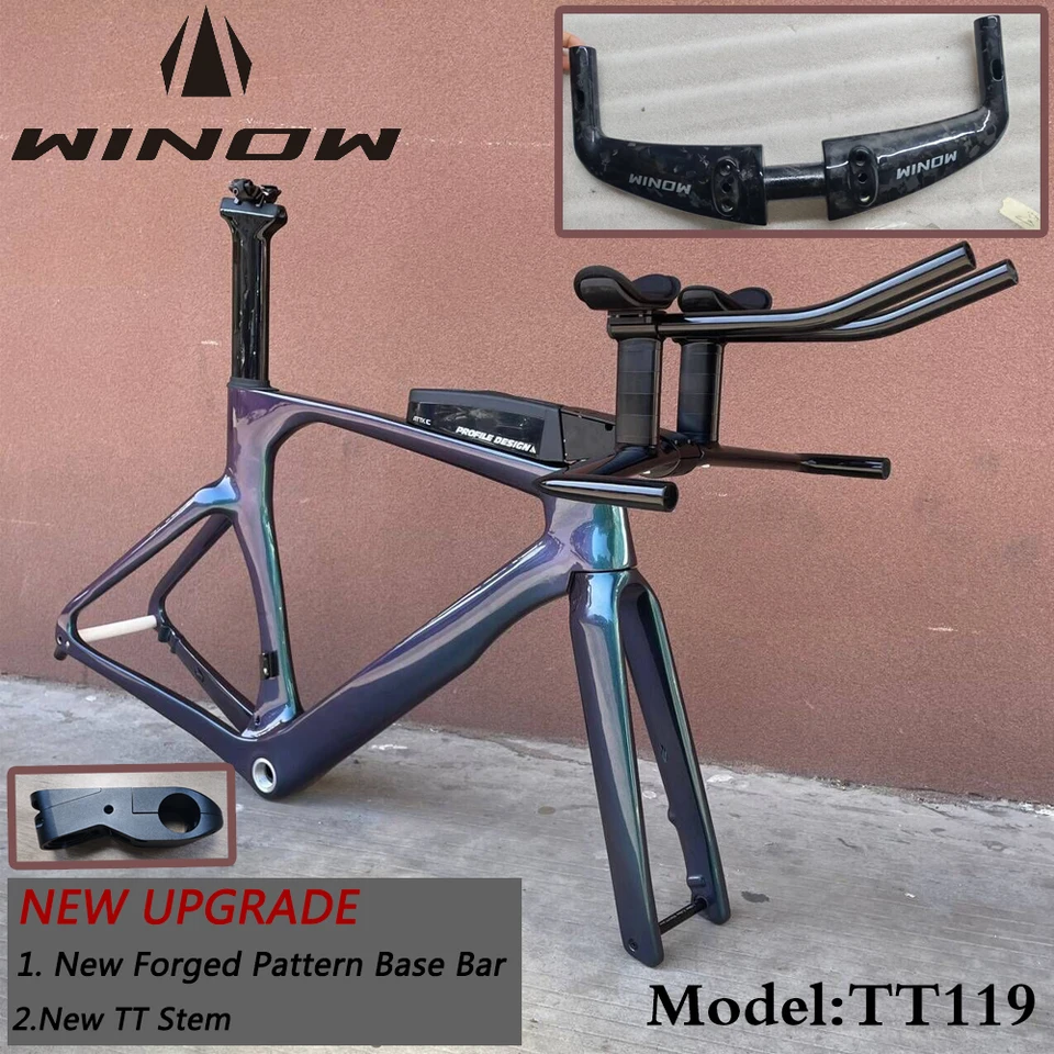Winow-カーボントライアスロンバイクフレーム,ツールボックス