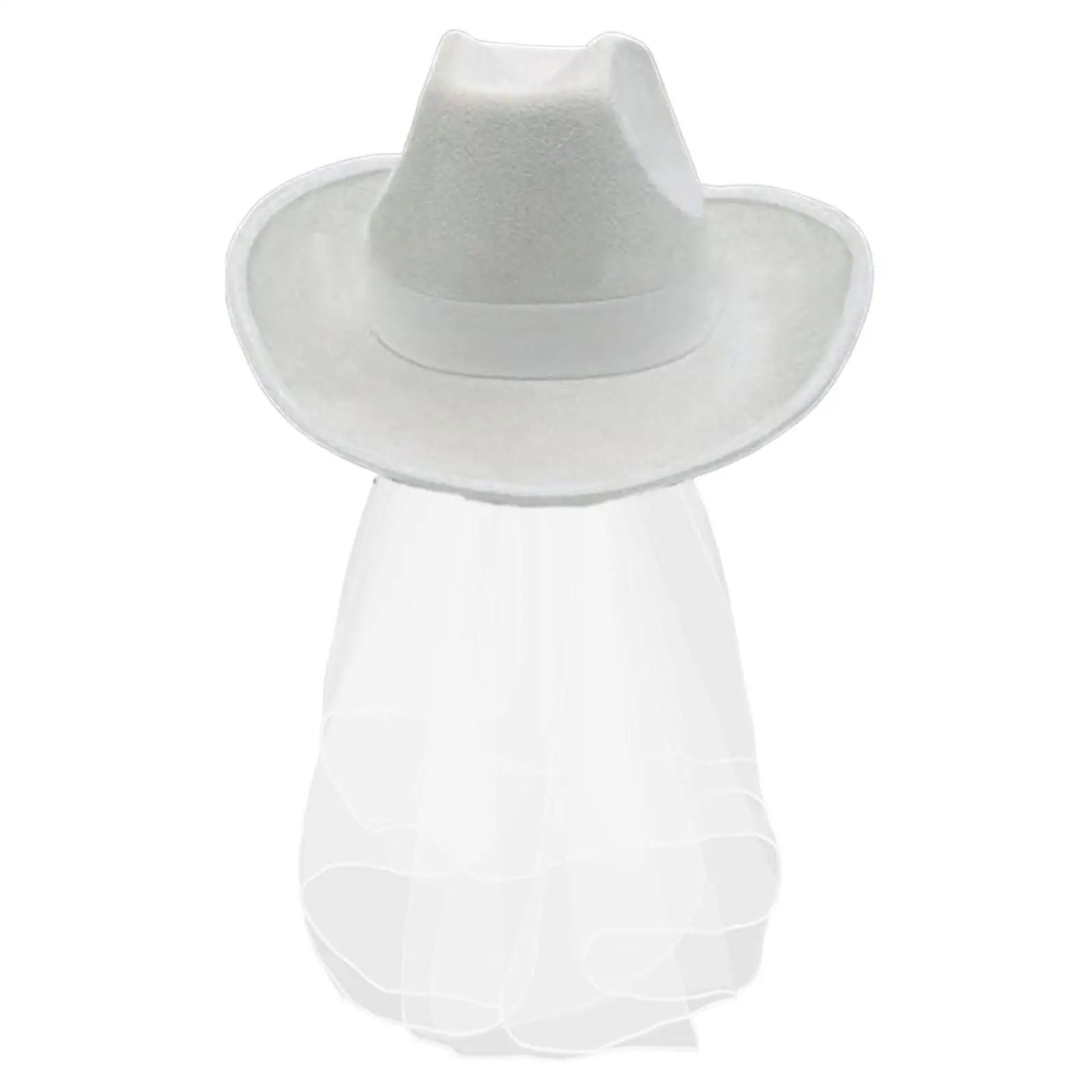

White Bridal Wedding Cowboy Hat For Women Cowgirl Hat Wide Brim Panama Caps Western Costume Accessories