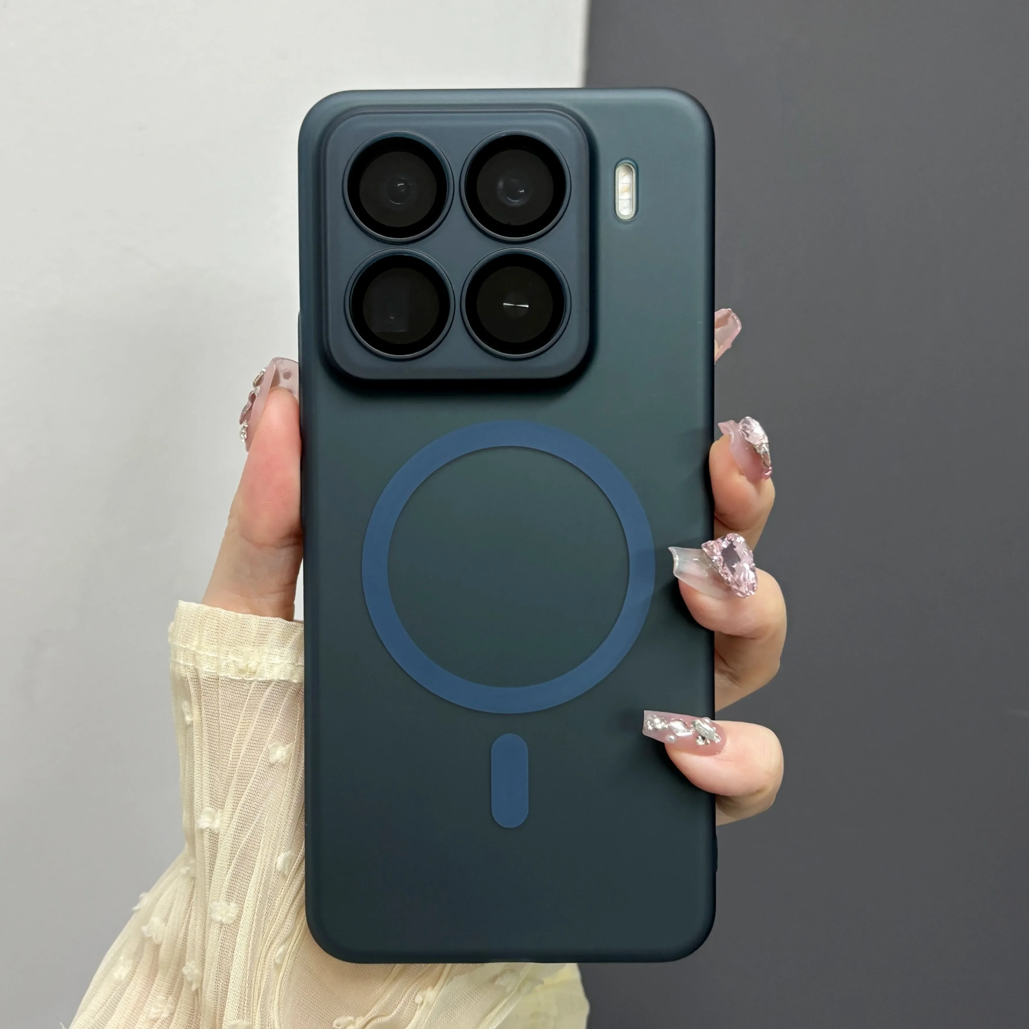 Transparent Shockproof Case with Lens Protection and Magnetic Magsafe Compatibility