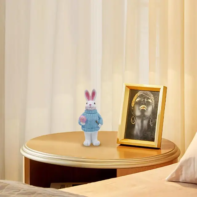 Állandó Nyuszi Szobrok Húsvéti Dekorációk Tavaszi Lakberendezési Asztali Középpontja Parti És Otthoni Dekoráció Kültéri - Image 4