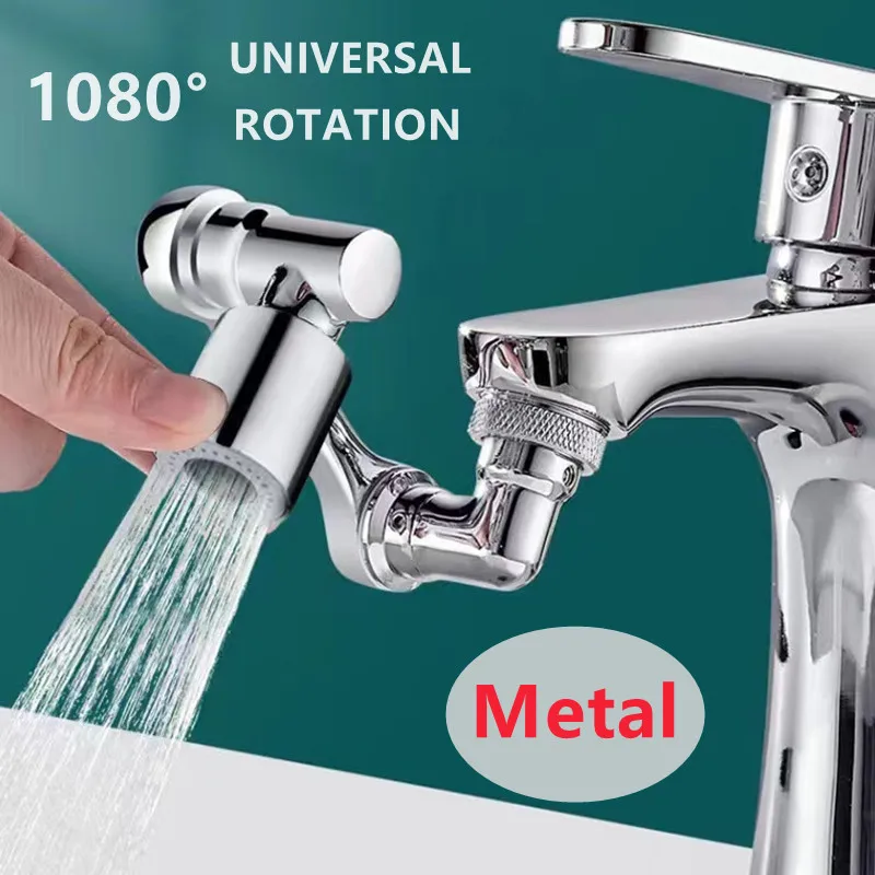 

2 Mode Metal 1080° Rotatable Faucet Aerator Extender Universal Faucet Bubbler Anti Splash Filter Saving Water Nozzle for Kitchen