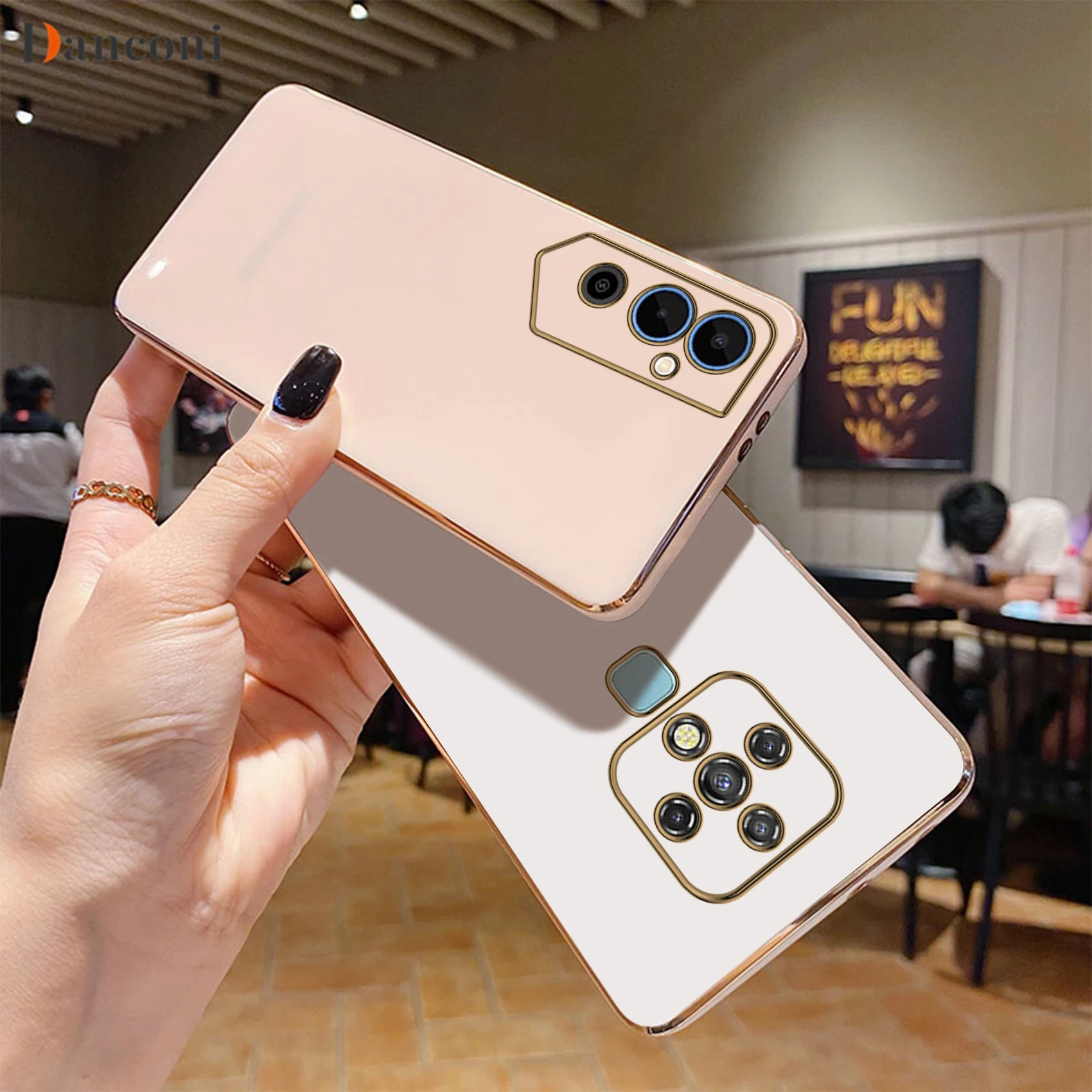 Luxury Plated Silicone Phone Case Cover