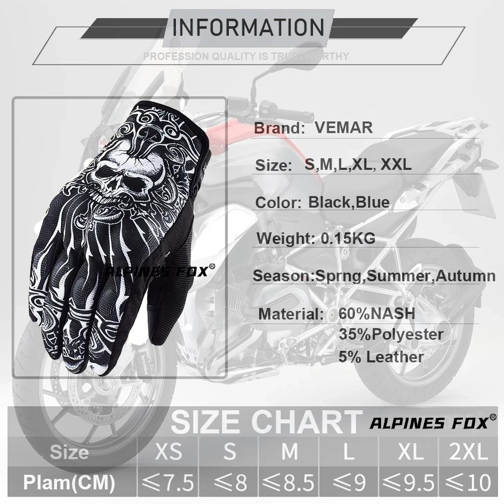 Motorcycle Gloves Summer Motorcycle Cycling Gloves for Men Women BMX ATV MTB