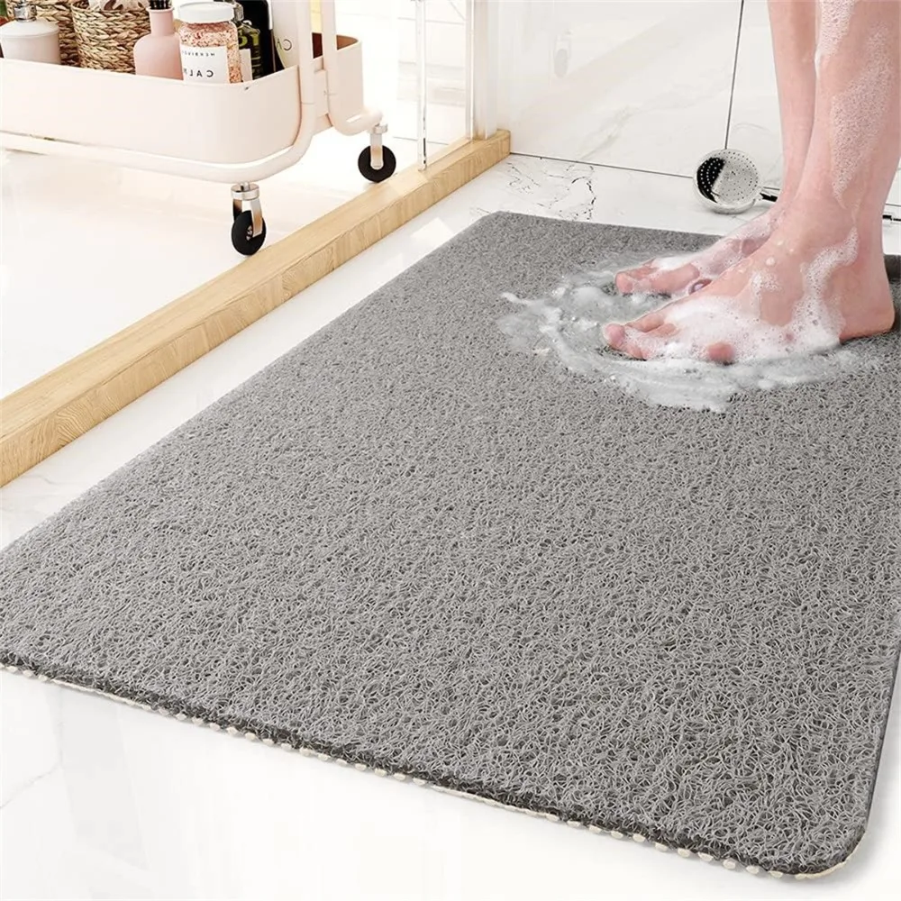 Enhanced Quick-Dry Non-Slip Bathtub and Shower Mat with Foot Scrubber