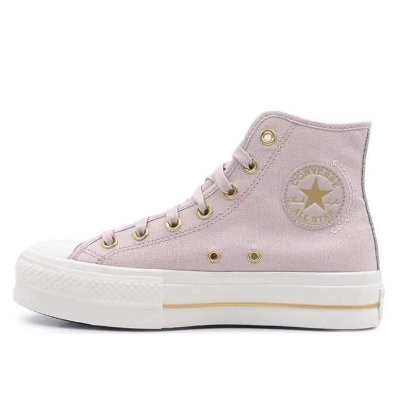Converse A11 star LiF comfortable versatile anti slip wear-resistant high top canvas shoes for women, pink 1