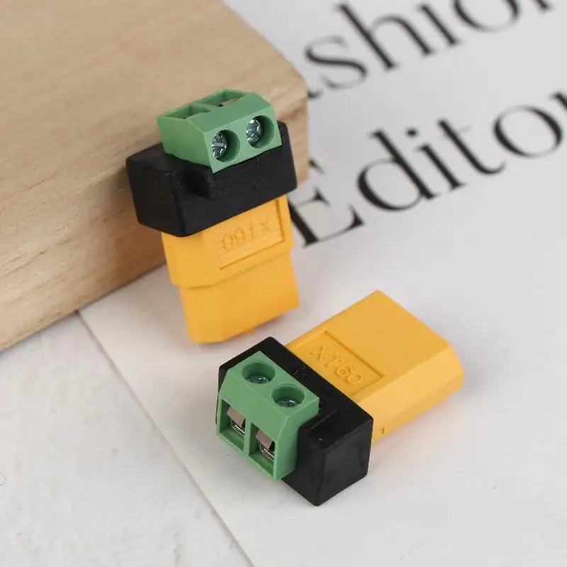 XT60 Männlich Weiblich Auf 2Pin Terminal Adapter Solderless Lade Stecker Für UAV Balance Ladegerät Solar Panel Modell Geräte – Detail 4
