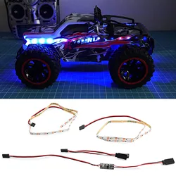 Multi - Color RC LED Light Strip with Easy Installation for Crawler Cars and Trucks, Red, Blue, Green, Orange Decorative Lights (Blue)