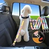 Dog Seat Belt Adjustable Dog Car Seatbelts for Vehicle Nylon Pet Safety Seat Belt with Elastic Bungee Buffer Durable Car Harness 2