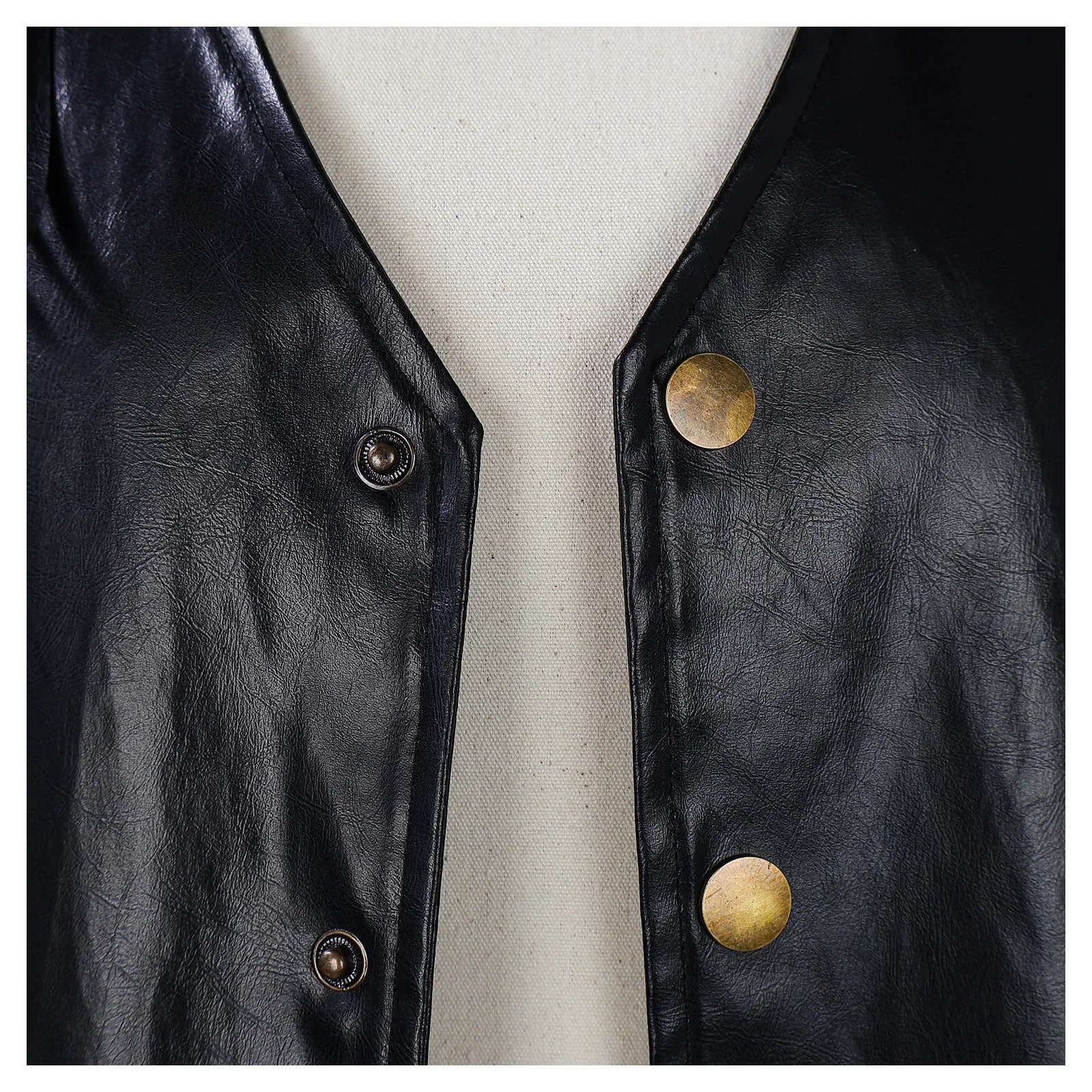 Movie Ryan Gosling Cosplay Vest Adult Men Black Leather Top Coat Suit Halloween Costume Outfit Uniform Party