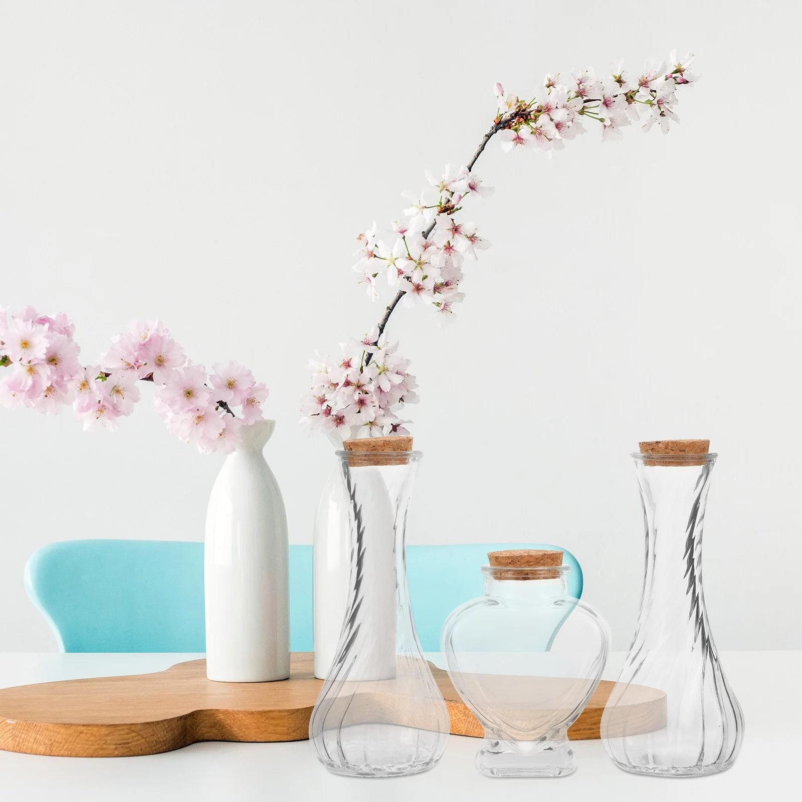 3Pcs Unity Sand Ceremony Set Clear Glass Jars Heart Vase Wedding Bottle Storage Containers Wishing Drift Bottles Craft 4