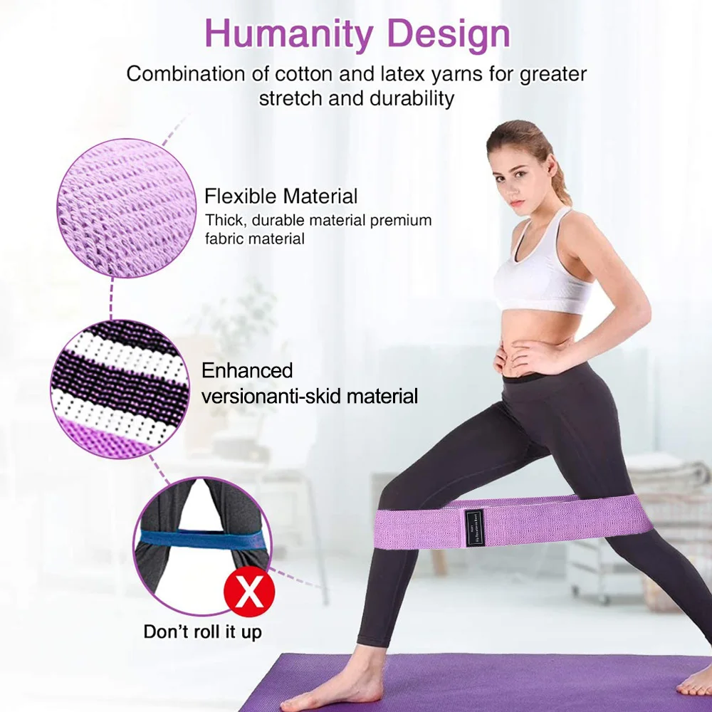 Yoga Resistance Bands 3Pcs Set Fitness Rubber Bands Expander Elastic Band for Fitness Booty Set Indoor Exercise Equipment