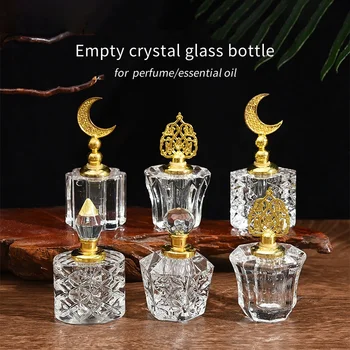 2/10pcs High-grade 3ml/5ml Empty Clear Crystal Glass Essential Oil Bottle Attar Oil /Perfume Bottle With Glass Stick 1