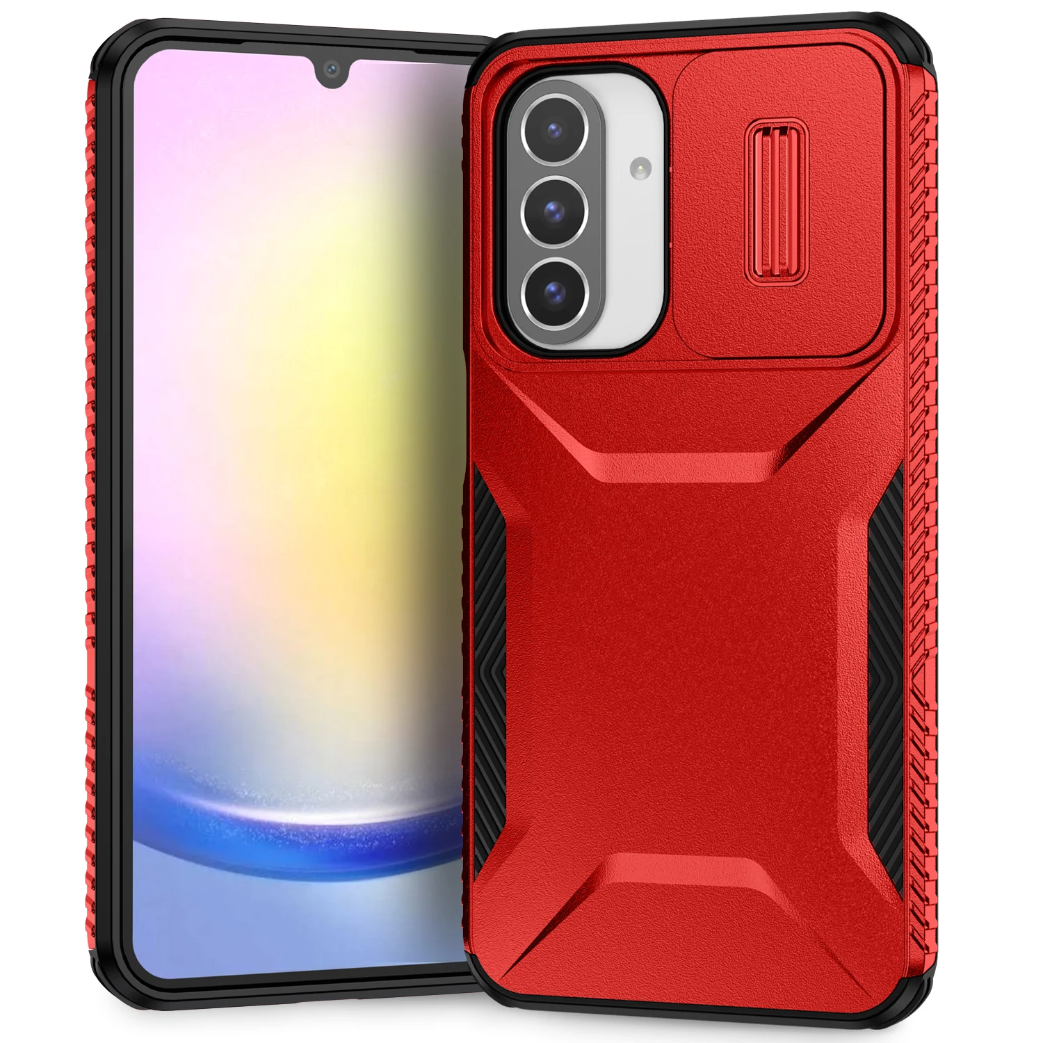 Armor Shockproof Case with Camera Lens Slide Cover