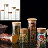 10X Glass Food Storage Container With Cork/Bamboo Lids Large Capacity Sealed Glass Bottles Pot Jar For Kitchen Organizer Tools 4