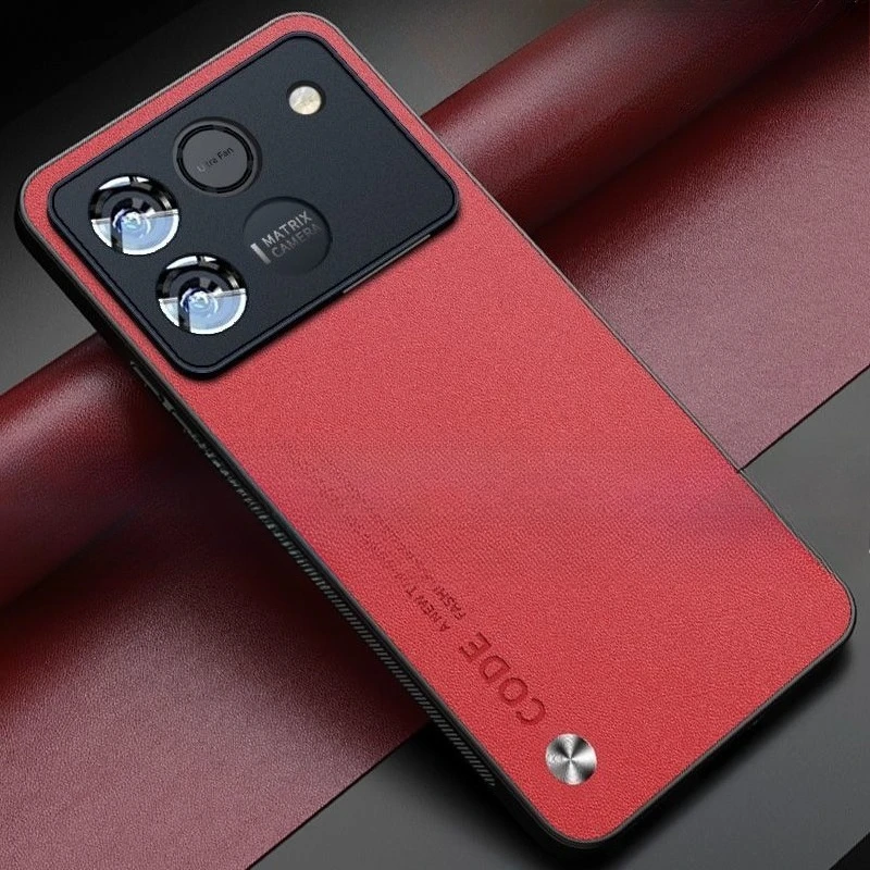 Minimalist Shockproof Leather Cover - Fingerprint-Resistant, Skin-Friendly Case
