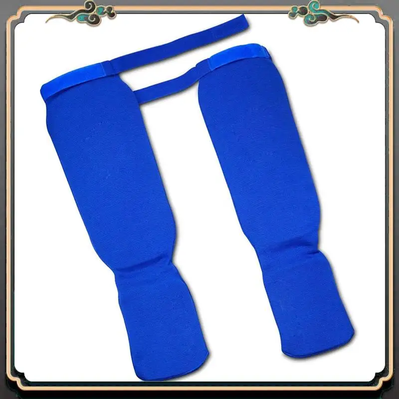 Premium Blue Karate Protective Gear Boxing Training Shin Guards Taekwondo Sanda Fighting Shin Guards And Instep