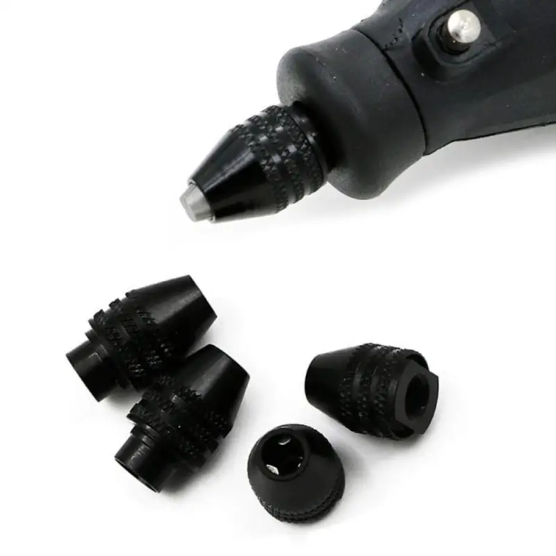 Mini Keyless Drill Chuck 0.3-3.2mm Self-Tighten Electric Drill Bits Collet Fixture Tools Three Jaw Quick Change Converter