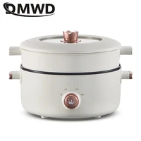 DMWD 3L Multifunction Electric Cooker Mini Skillet Non-stick Food Steamer Frying Boiling Stewing Pot Hot Pot Noodles 220V 1