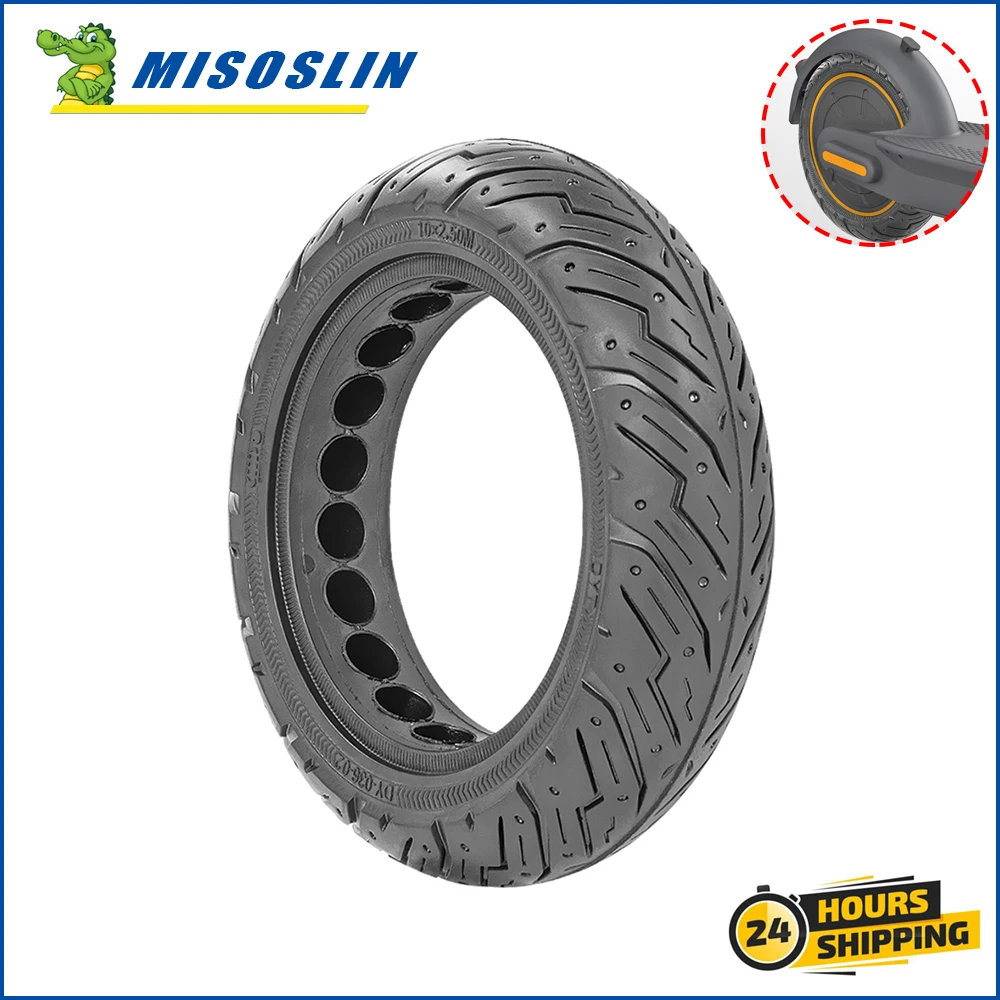 

10 inch Tubeless Tires For Segway Ninebot Max G30 G30L G30D Electric Scooter 60/70-6.5 Solid Tire 10x2.50 Rubber Honeycomb Wheel