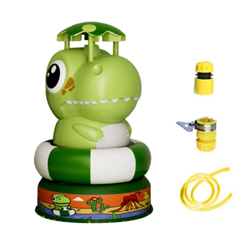 

Outdoor Water Sprinkler For Kids Dinosaur Cartoon Animal Water Sprinkler Rotating Flying Water Spray Easy To Use