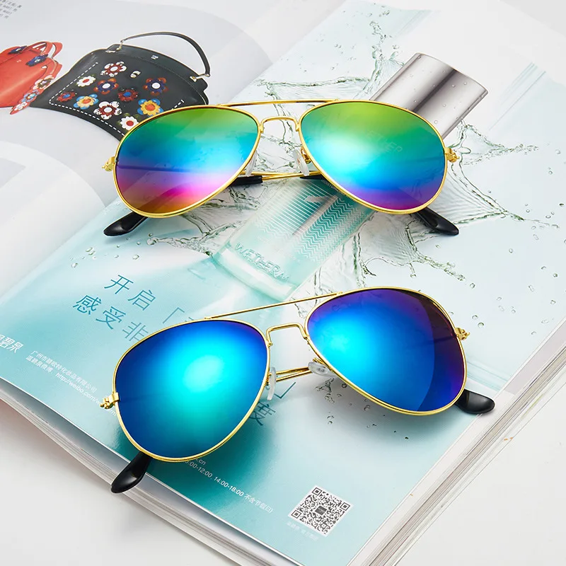 Color Matching Sunglasses Kids Sunglasses Fashion Colorful Boys Girls Reflective Sun Glasses Children Baby UV400 Outdoor High Definition Eyewear