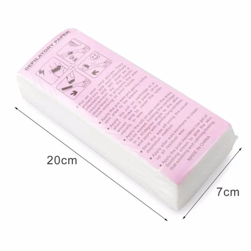 Depilatory Wax Strips 100PCS Non Woven Hair Removal Wax Paper Body And Facial Wax Strips Epilator for Lady Women Men Health Makeup Tool