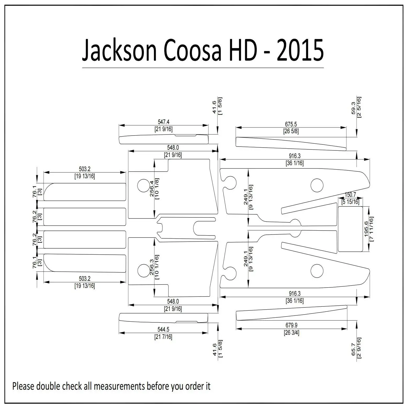 

2015 Jackson Coosa HD Kayak Boat EVA Foam Deck Floor Pad Flooring