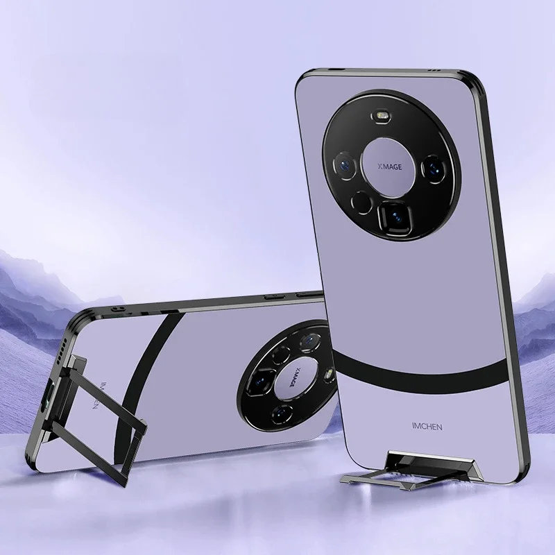 Sleek Armor Matte Stand Phone Case with Invisible Bracket Protection