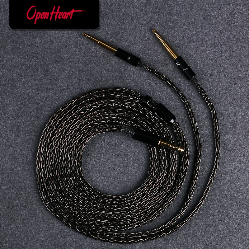 audiocrast hifi silver plated headphone upgrade cable for meze 99 classics focal elear t1p t5p t1 mdr z7 d600 d7100 headphones OPENHEART 16 Core Headphone Cable For Meze 99 Classic/99 Noir/99 Neo/109 Pro/Liric XLR 4.4mm 6.35mm 2m 3m Upgrade Silver Cable