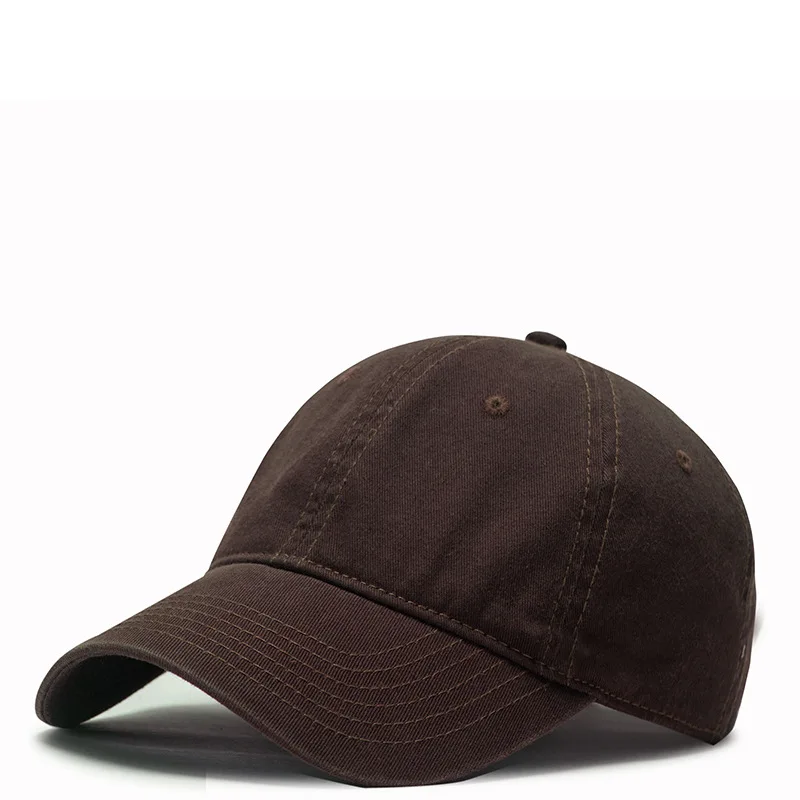 

Soft Top Baseball Cap Golf Sun Hat Men's and Women's Korean-Style Face-Looking Small Solid Color Anti-Ddos Washed Peaked Cap
