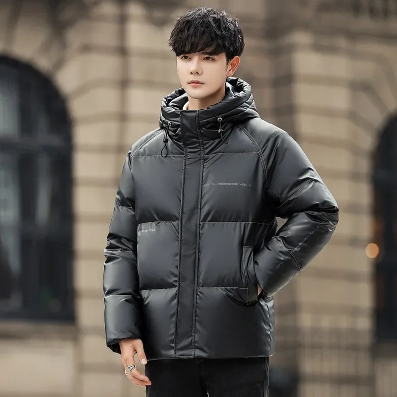 New Winter White Duck Down Mens Hoodies Puffer Jacket Casual Warm Male Windproof Ski Coats