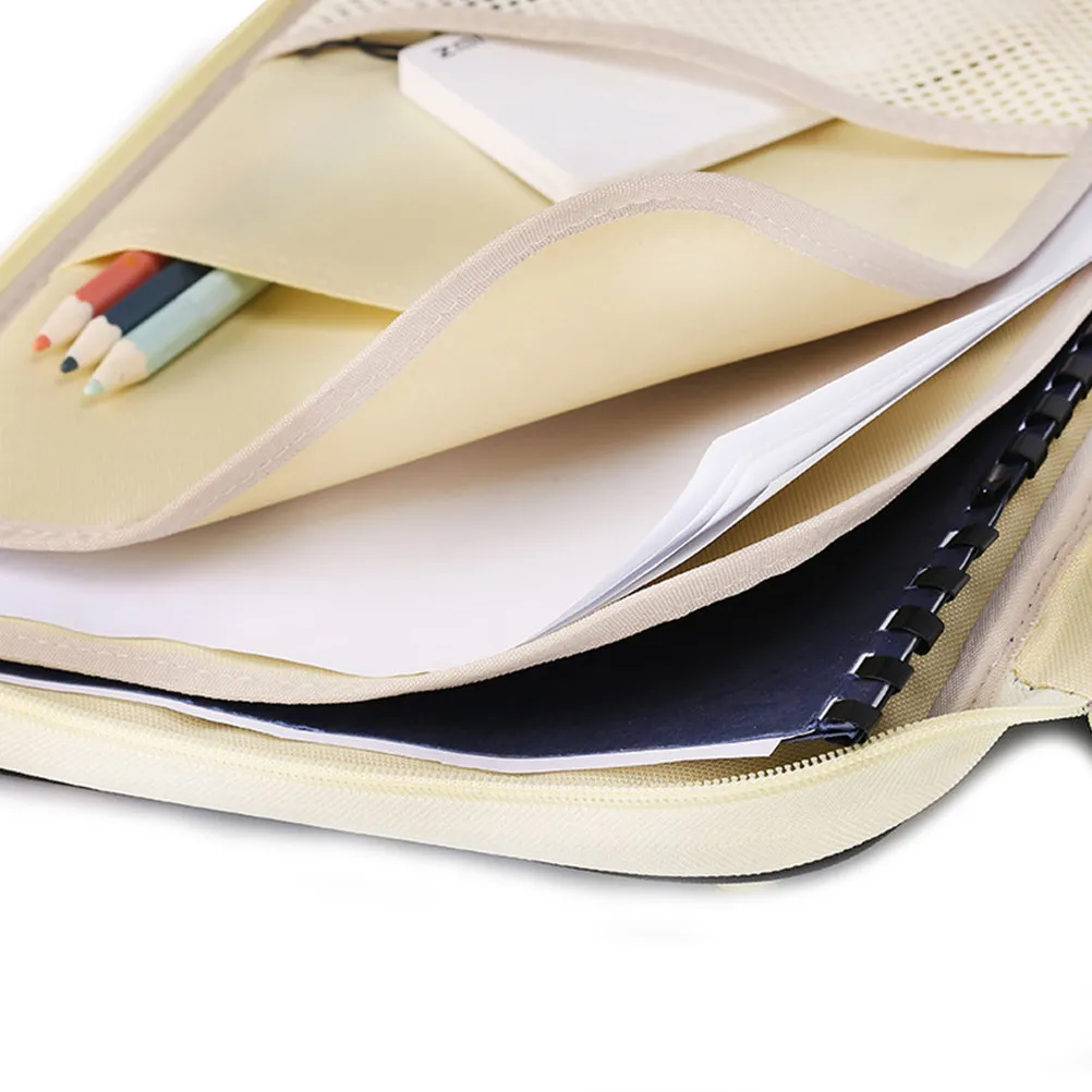 A4 문서 가방 휴대용 네이비 다기능 폴더 비즈니스 여행용 정리함 서류 가방 보관 케이스 A4 문서 가방