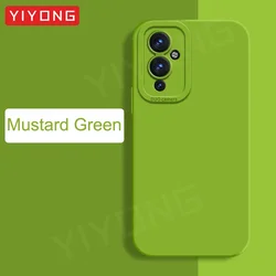 Elegant Liquid Silicone Soft Cover for OnePlus9 Series by YIYONG (Green)