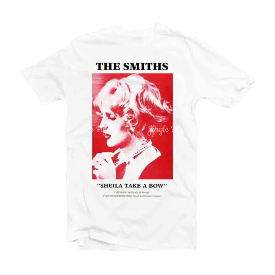 Футболка с бантом The Smiths Sheila, винтажный топ в стиле ретро для мужчин и женщин, унисекс, с мультяшным аниме