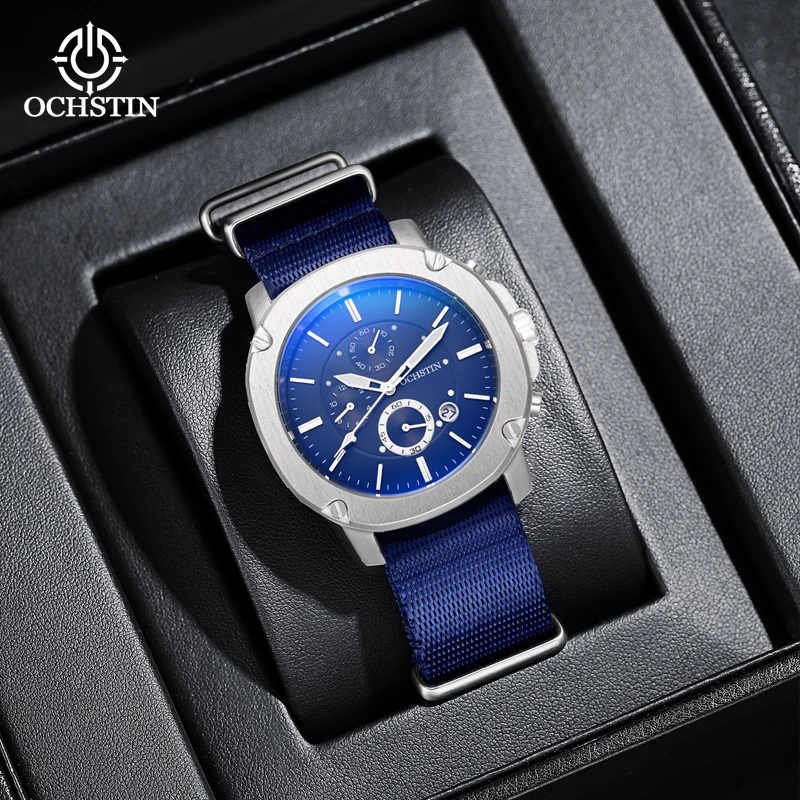 ochstin hot model 2024 personalized versatile creative nylon series multi-function quartz movement watch men's quartz watches special price ochstin brand new hot men s watches fashion business table leather waterproof quartz watch