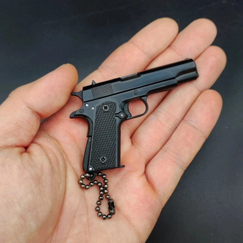 2026 Neuer Mini 1:3 Vollmetall 1911 Pistolenmodell-Schlüsselanhänger, abnehmbares Dekompressions-Gadget für Herren, Geschenk, Schreibtischdekoration – Detail 6