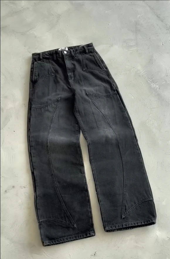 Thriller Zombie Full Embroidery Hip Hop Punk Jeans Men Women High