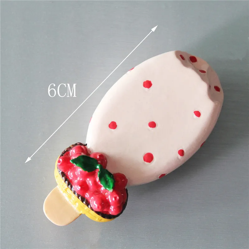 Charming 3D Resin Ice Cream Cone Refrigerator Magnet
