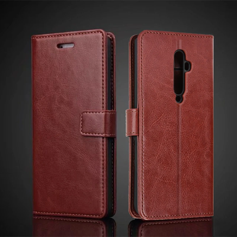 Leather Wallet Flip Cover with Card Holder - Elegant Universal Design