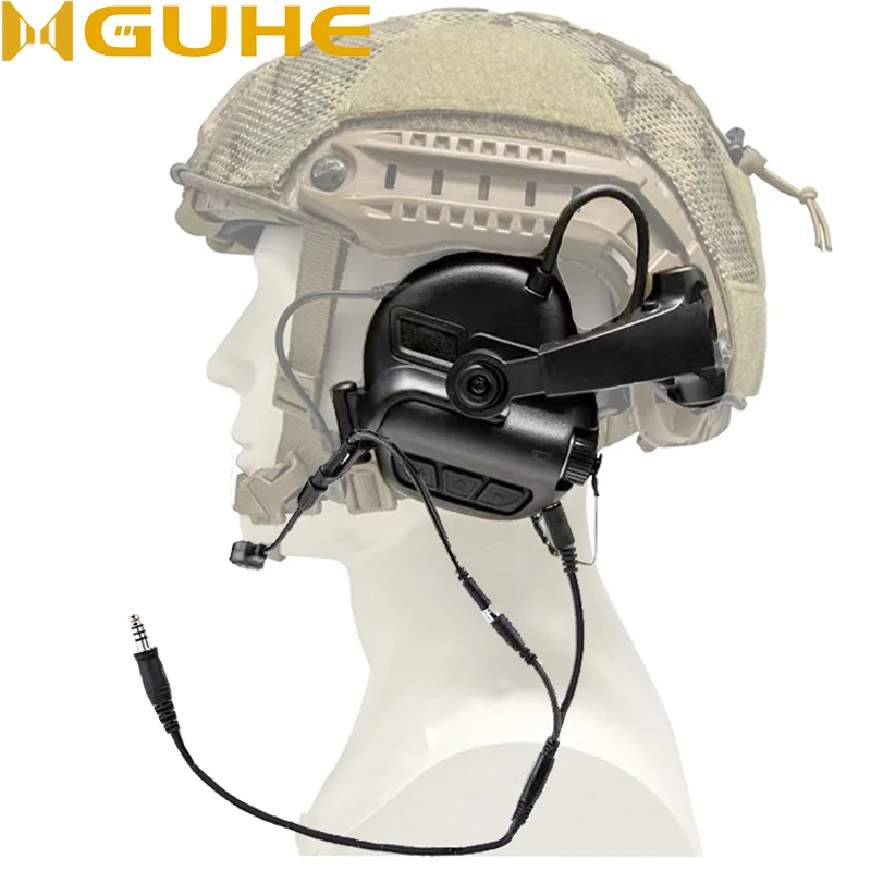 EARMOR military helmet headset M31X active shooter earmuffs tactical communication headset M31 and S10D&S27 microphone.