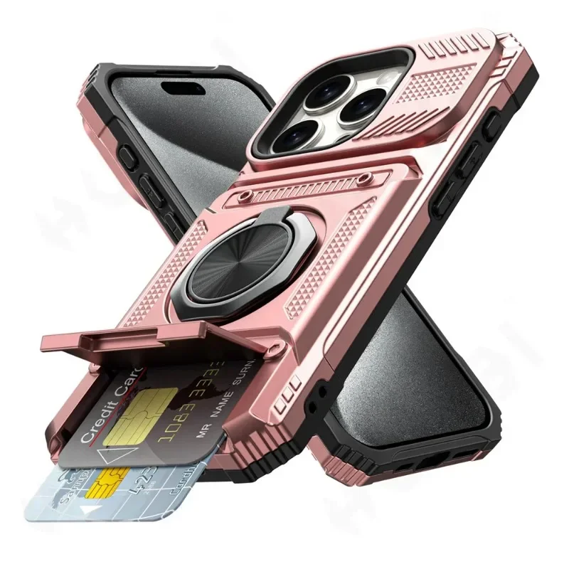 ตัวเลือกสินค้า เคสป้องกันทหาร iPhone 11-16 Pro Max หมุนได้