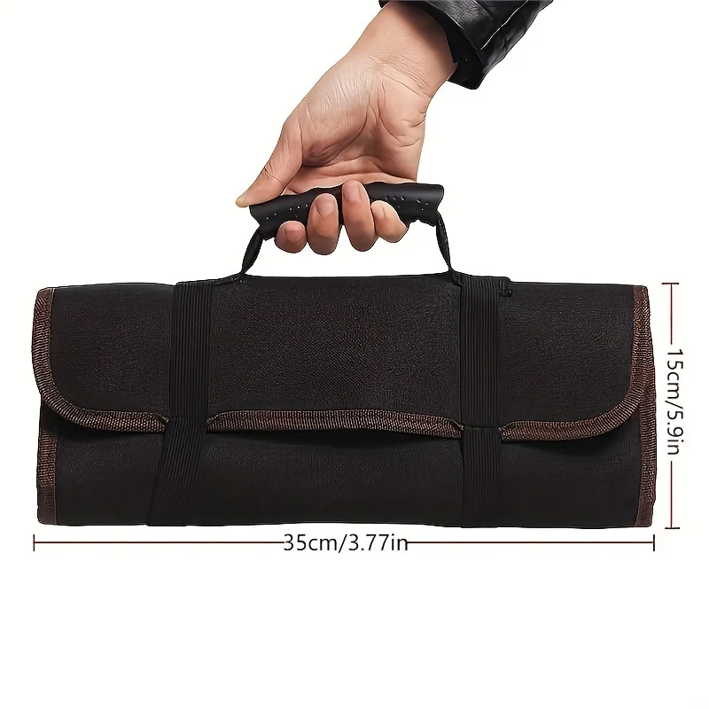 22 Pockets Oxford Canvas Folding Wrench Roll Storage Tools Waterproof Hand Roller 4