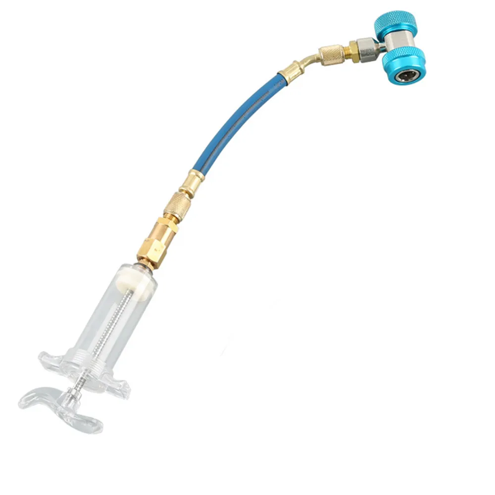 

Air Conditioning Car Oil Injection Dye Injection Tool 30ml 1 Ounce 1/4" Pure Liquid Oil Coolant Filler Tube Car Accessories