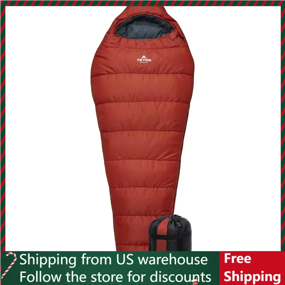 

Ultra light mummy sleeping bag, perfect for backpacking, hiking, and camping; 3-4 season mummy bags; Including free item bags