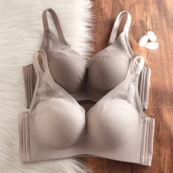 Original 100% Mulberry Silk Seamless Women's Underwear Adjustment Type Bra Targeted Reduction of Side Breasts Comfortable Fit 1