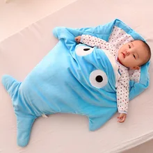 

Autumn Winter Thicken Cotton Keep Warm Baby Sleep Bag Cute Shark Shape Newborn Sleep Bag Kindergarten Baby Nap Anti Kick Quilt